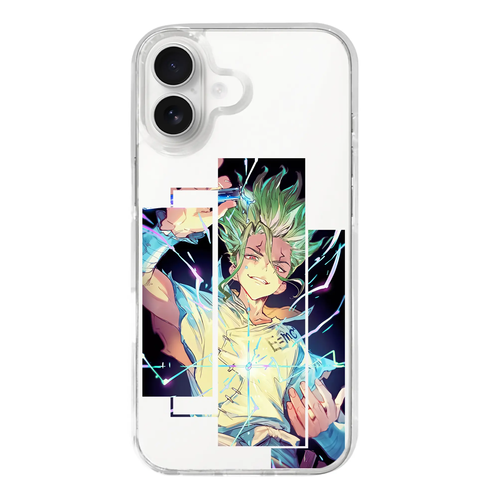 ドクターストーン グッズ,石神千空 - iPhone 17シリーズ 透明スマホケース – 薄型・耐衝撃・精密フィット保護カバー